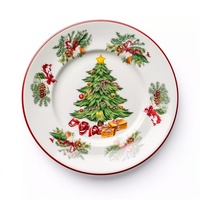 Vaisselle de Noël de retour à l'école avec logo personnalisé Assiette créative de cuisine occidentale Cadeau de nouvel an Assiette en céramique avec logo