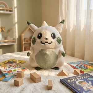 Peluche <span class=keywords><strong>Pikachu</strong></span> Elfico 30° Anniversario Transfrontaliero, Design Chibi, Morbido e Carino, in Cotone PP, Antistress, per Appassionati di Anime - Product Image 1