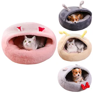 Warm Cartoon Burrow Dog Bed Pet Supplies Semi-enclosed Creative Soft Comfortable pet beds dog bed