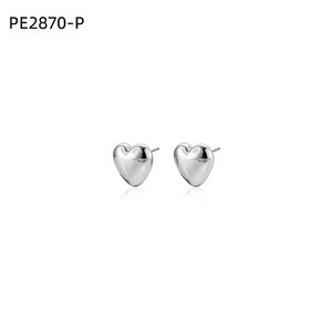 Amy Amy Heart <b>Stud</b> Earrings <b>Silver</b> Plated For Women Romantic Fashion Jewelry Gift - Product Image 3