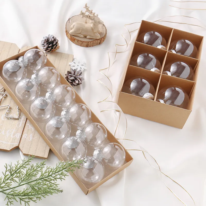 2024 Novo design de caixa de presente de bola de Natal, conjunto de suprimentos para decoração de Natal e Natal em promoção