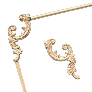 Appliques décoratives sculptées en <span class=keywords><strong>bois</strong></span> massif, motif floral, pour meubles, lits, portes, armoires, coins, rosettes, écologiques - Product Image 2
