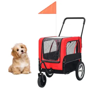 Thấp moq gấp Pet Dog Carrier giỏ hàng vận chuyển hàng hóa Xe Đạp Con Chó xe đạp Trailer với dễ dàng nhanh chóng gắn phát hành