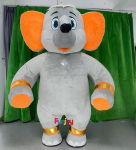 Disfraz de Mascota Inflable de Elefante de Peluche para Adultos, 2.6m, Unisex, Disfraz de <span class=keywords><strong>Animal</strong></span> de Dibujos Animados para Halloween, Navidad, Pascua, Carnaval, Fiesta - Product Image 6