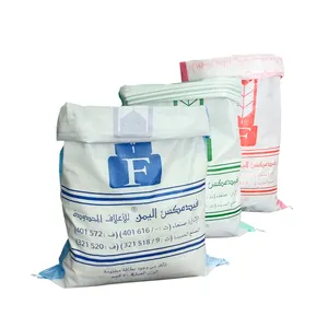Saco de embalagem de farinha de açúcar de cor branca com impressão em tecido PP de qualidade alimentar verde superior 25kg 50kg