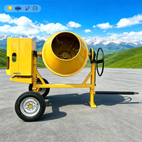 Bétonnière mobile de haute qualité à 4 roues, équipement de mélange de ciment remorquable pour petits chantiers de construction