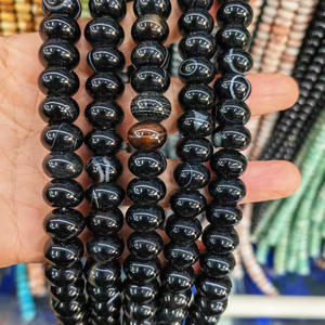 Cuentas Redondas de Ábaco de 10 mm de Ojo de Tigre Natural, Cuarzo Rosa y Turquesa Roja para Hacer Collares, Pulseras y Cadenas de Suéter, Venta al por Mayor - Product Image 3