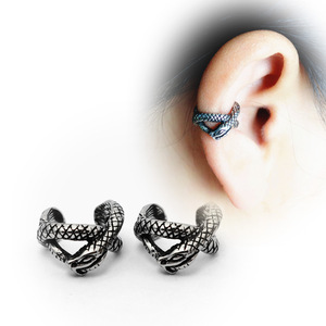 yunnique Snake <b>Cuff</b> <b>Earrings</b> 316 Stainless Steel Animal Theme Fashion Jewelry for Women and Men - Product Image 1
