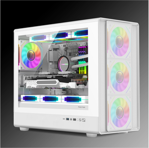 Mayorista Nuevo Blanco Vidrio Templado Micro ATX Tower <span class=keywords><strong>Desktop</strong></span> Gaming PC Case <span class=keywords><strong>Computer</strong></span> Case Gabinete Carcasa Estuches y Torres - Product Image 5