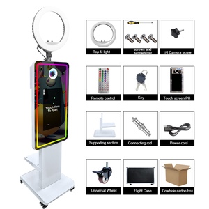 Flight Case Pack 21,5/32 pouces Écran tactile LCD Mariage Fête DSLR Selfie Magic Mirror Photo Booth avec <span class=keywords><strong>imprimante</strong></span> - Product Image 6