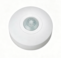 Détecteur de mouvement PIR de plafond à 360 degrés avec détection de mouvement humain sur 6 m pour éclairage automatique (110-240 V CA)
