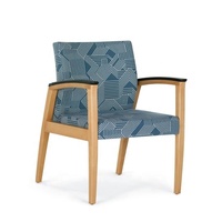 Fauteuil de salle d'attente en cuir noir pour la réception des invités