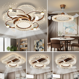 Lámpara de Techo con Ventilador de Estilo Italiano Minimalista, Moderna, Sencilla, de Lujo, de Alta Gama, para Sala de Estar, Lámpara de Techo con Ventilador para Dormitorio - Product Image 1