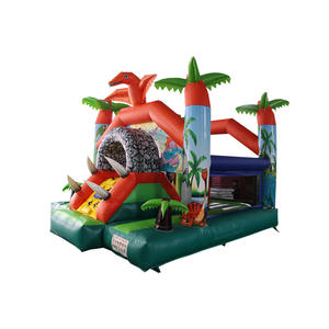 แทรมโพลีนเป่าลมกลางแจ้งสำหรับเด็กรูปไดโนเสาร์ปราสาทเป่าลมธีมป่าตามประเพณี - Product Image 4