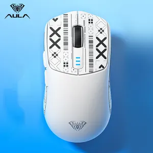 AULA SC580 Wireless Gamer Mouse OEM Customized Wired Wireless Gaming Bluetooth Mouse 2.4G Ergonomics