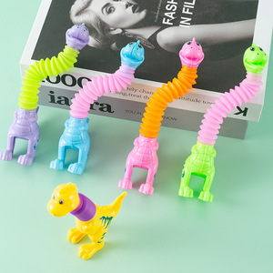 Juguete telescópico de dinosaurio, juguete pequeño de plástico escalable para aliviar el estrés, juguete para niños y jóvenes, unisex - Product Image 1