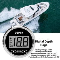 Kit sondeur de profondeur SX-TECH DC 12V IP67 avec transducteur à piston, rétroéclairage blanc, affichage numérique pour yachts, bateaux de pêche, marine