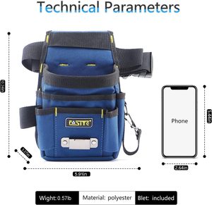 <span class=keywords><strong>Ceinture</strong></span> <span class=keywords><strong>porte</strong></span>-outils en cuir robuste pour coiffeurs, jardiniers, travaux électriques, charpentiers, électriciens, camping - Product Image 5