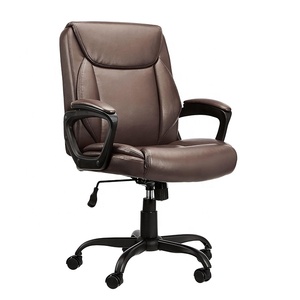 CA ANJI Manufacturer Office Furniture <strong>Chair</strong> Revolving Meeting <strong>Chair</strong> <strong>Tan</strong> <strong>Desk</strong> Home Office <strong>Chair</strong> for Office with Wheels Brown/Gold - Product Image 1