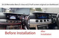 Untuk Mercedes-Benz W213 E300 Layar Sentral Kontrol Besar Panel Kluster Digital Ganda LED Instrumen Speedometer Layar LCD RHD