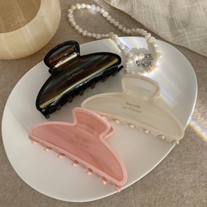 CHUJIAN Pinzas de Pelo de Acetato Bicolor de Lujo Ecológicas, Color Rosa, con Logotipo Dorado, Elegantes Pinzas Tipo Tiburón para Mujer - Product Image 4