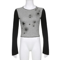 Haut court sexy sans manches pour femme, style débardeur amincissant, imprimé étoiles de rue américaines, collection été