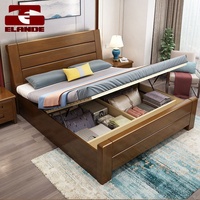 Meuble de chambre double de conception originale, lit double avec fonction de rangement