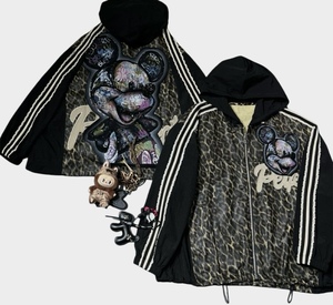 Elegante Casacos das Mulheres da Marca Trendy Hoodies Bordados Moletons Com Capuz Tecido Rua Moda Estilo Artesanato Pesado - Product Image 1