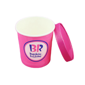 Gobelet en papier à double paroi de grande capacité avec logo personnalisé respectueux de l'environnement pour les nouilles à la crème glacée biscuits sucre - Product Image 2