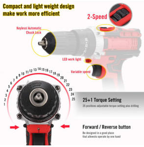 Taladro eléctrico <span class=keywords><strong>de</strong></span> mano barato, pistola <span class=keywords><strong>de</strong></span> mano pequeña para el hogar, herramienta <span class=keywords><strong>de</strong></span> batería <span class=keywords><strong>de</strong></span> litio, destornillador eléctrico recargable multifuncional - Product Image 5