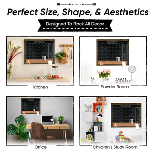 Wideny Blackbopard Calendrier <span class=keywords><strong>Tableau</strong></span> en liège <span class=keywords><strong>Tableau</strong></span> noir encadré rustique Calendrier et <span class=keywords><strong>tableau</strong></span> d'affichage Combo - Product Image 4