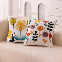 Housses de coussin brodées en gros, housses de coussin de luxe, housses de coussin à fleurs