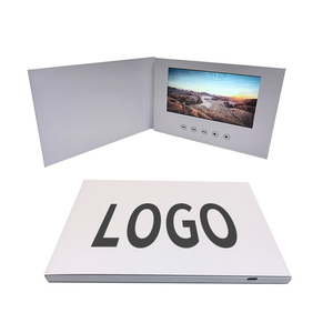 Carte d'<span class=keywords><strong>invitation</strong></span> personnalisée Carte vidéo de mariage Carte de voeux Écran LCD Livre vidéo avec logo - Product Image 1