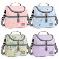 Sac à lunch isotherme en polyester durable de haute qualité, doublure PEVA anti-fuite, sac isotherme double couche pour le bureau et les voyages