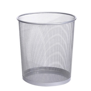 Office Stationery 3 Size Black Metal Mesh Trash Can Wire Metal Mesh <strong>Paper</strong> Waste <strong>Bin</strong> - Product Image 2