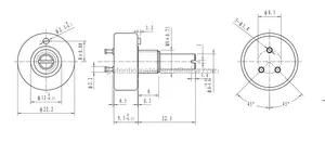 0.5W WDJ22 uzun ömürlü hassas döner 360 derece sonsuz potansiyometre