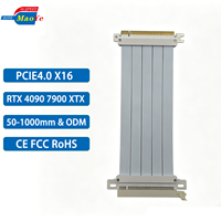 Câble d'extension Riser PCIe 4.0 X16 d'usine 64 Go/s 16 GT/s pleine vitesse compatible avec les cartes graphiques RTX 5090 5080 RX 7900 XT et les modèles antérieurs PCIe pour ordinateur