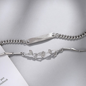 Three Lives Of Luck Couple Silver Bracelet Unisex Almond Leaf Design Engravable Gift Jewelry - Product Image 3