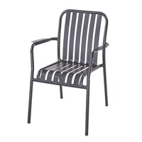 Chaise de jardin contemporaine pour l'extérieur, structure en aluminium, imperméable, robuste, empilable, pour restaurant, hôtel, villa, usage commercial