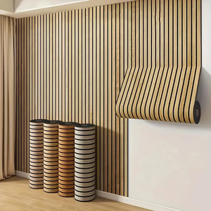 Pannelli a Doghe in PVC con Design 3D Autoadesivi Impermeabili per Decorazione Murale - Product Image 6
