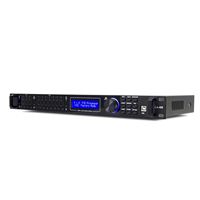 LA-408 Profesyonel 4 Giriş 8 Çıkış Stereo DriveRack Sahne Ekolayzırı XLR/Kablolu Bağlantı LED Aydınlatmalı Metal Taşınabilir Ses Sistemi