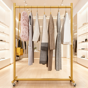 Mr12 có thể tháo rời tầng thường vụ kim loại quần áo rakcs đơn giản phong cách quần áo kệ trưng bày cho treo quần áo trong các cửa hàng - Product Image 4