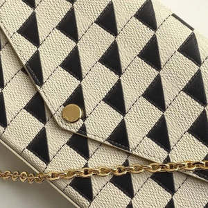 Nhà thiết kế của cổ điển rô in felicie Ví Thẻ Túi Kim Loại chuỗi thư bọc vải da phụ nữ sang trọng Vai Túi - Product Image 6