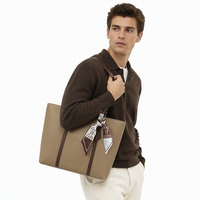 Sac fourre-tout en PU transfrontalier, style décontracté automne pour femme, inspiré de la mode coréenne, nouveau design, grande capacité, élégant, fermeture éclair solide