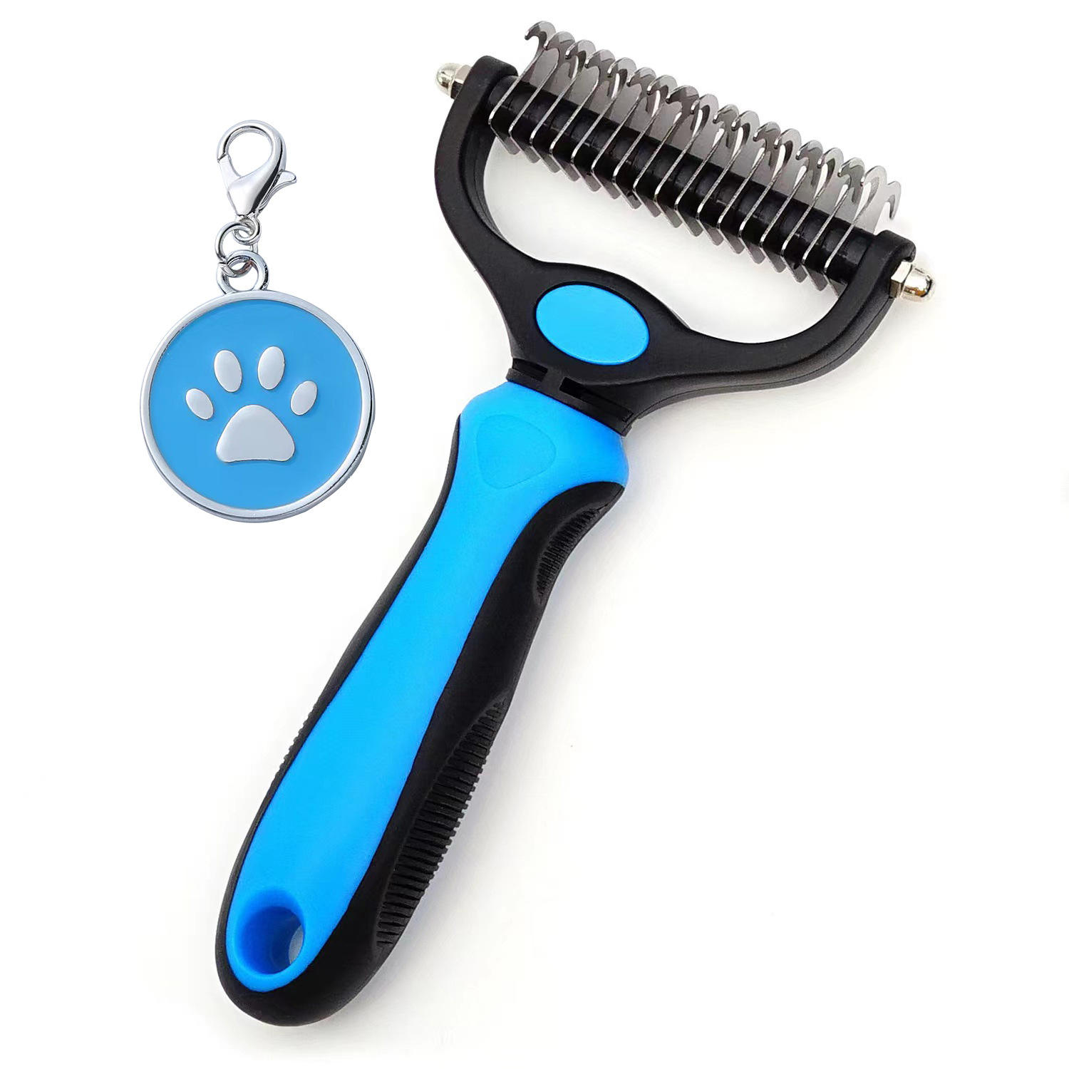 Large blue + dog tag