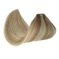 Extensions de cheveux européens Remy LONGFOR 14-30 pouces 100g Machine Double trame Double trame Cheveux clairs avec reflets blond platine