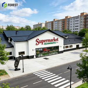 อาคารเหล็กโครงสร้างกว้างสำหรับเชิงพาณิชย์ พร้อมฉนวนกันความร้อน โครงสร้างโลหะ ราคาคุ้มค่า กันน้ำ เหมาะสำหรับใช้เป็นอาคารจัดแสดงนิทรรศการ - Product Image 1