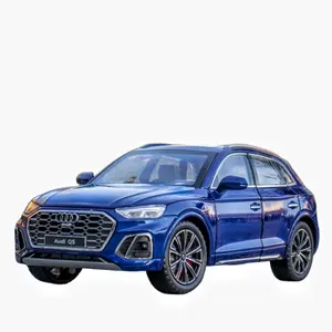 모델 자동차 1:24 금속 다이 캐스트 Audi Q5 소리와 가벼운 풀백 장식 바퀴 움직일 수있는 금속 자동차 모델 장난감