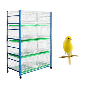 Cages assorties pliables à 4 niveaux pour <span class=keywords><strong>cage</strong></span> à oiseaux mâle et femelle, barres <span class=keywords><strong>d</strong></span>'armature avec angles en acier, nichoirs, perroquets et Pigeons fantaisie - Product Image 4