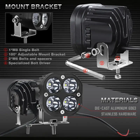 Nouvelle barre de phares LED de travail 3 pouces 48W 12V, étanche IP67, universelle pour 4x4, SUV, camion, idéale pour la conduite tout-terrain et comme projecteur antibrouillard combiné